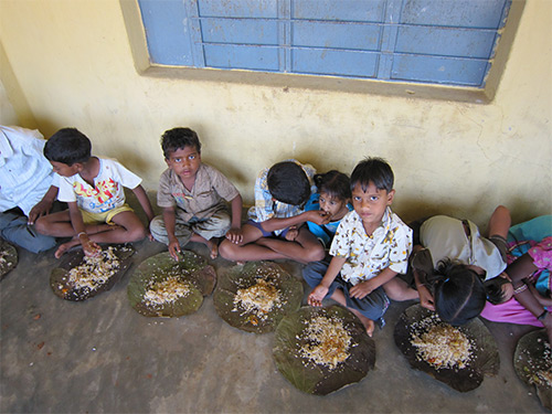 Food Distribution in Donkada Village, Andhra Pradesh